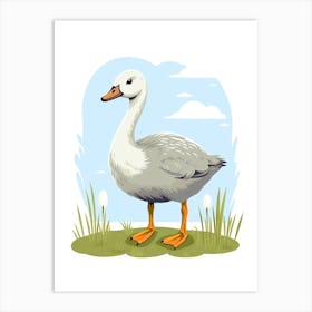 Baby Animal Illustration  Goose 3 Art Print