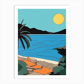 Minimal Design Style Of Malibu California, Usa 2 Art Print