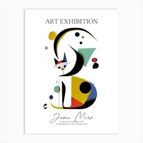 Joan Miro Inspired Cats Exhibition Musuem Poster Art Print