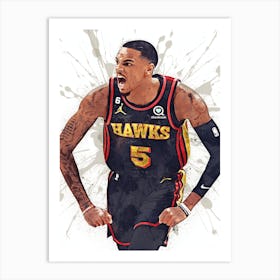 Dejounte Murray Atlanta Hawks Art Print