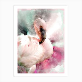 Pink Flamingo Art Print