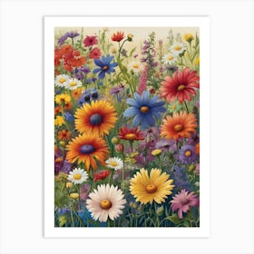 Daisy Garden Art Print