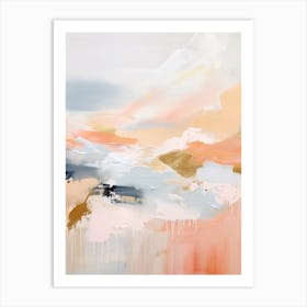 Winter Pastel Abstract Painting 3 Art Print