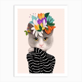 Frida Cat Art Print