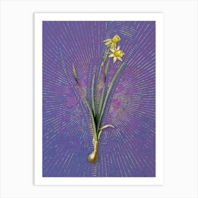 Vintage Narcissus Calathinus Botanical Illustration on Veri Peri n.0668 Art Print