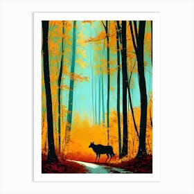 Wolf In The Woods Art Print