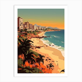 Acapulco, Mexico, Flat Illustration 1 Art Print