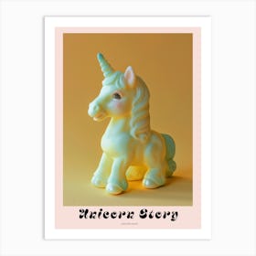 Pastel Toy Unicorn Portrait 2 Poster Art Print