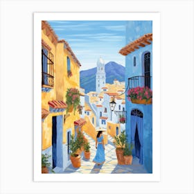 Chefchaouen Morocco 1 Illustration Art Print