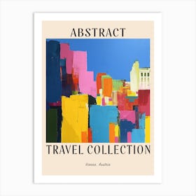 Abstract Travel Collection Poster Vienna Austria 4 Art Print