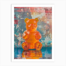 Orange Gummy Bear Jelly Retro Collage 2 Art Print