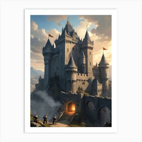 Middle age castle Art Print