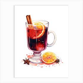 Mulled Wine, Gluhwein, Christmas art 1 Art Print