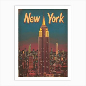 Aihrgdesign A Vintage Travel Poster Of New York 2 Art Print