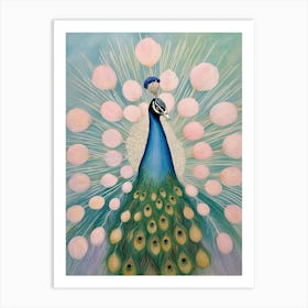 Peacock In Pink Art Print