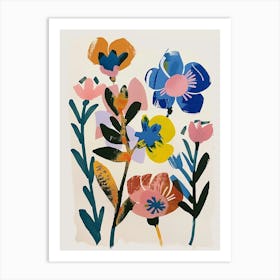 Painted Florals Statice 1 Art Print