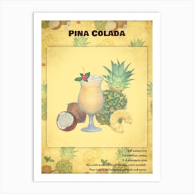 Cocktail Pina Colada Art Print