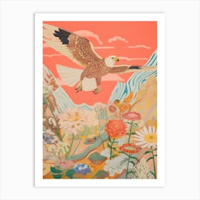 Maximalist Bird Painting Osprey 2 Art Print