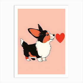 Corgi Dog Art Print