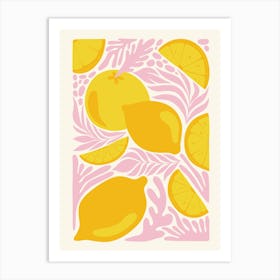 Cute Lemons Print Art Print