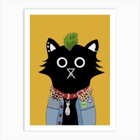 Punk Cat Art Print