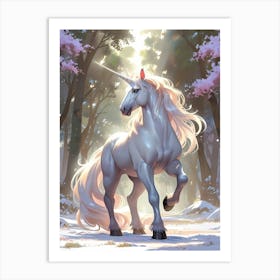 Unicorn In The Forest 1 Art Print