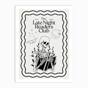 The Late Night Readers Club | Just One More Chapter Neutral Art Print