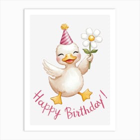 Happy Birthday Duck.6 Art Print