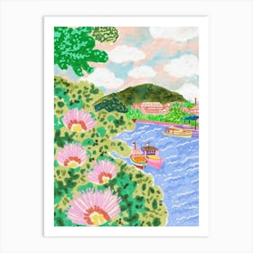 River in Padang, West Sumatera Art Print