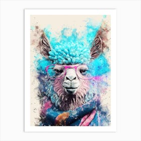 Llama With Glasses Art Print