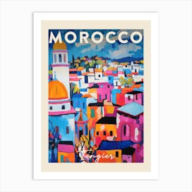 Tangier Morocco 4 Fauvist Painting Travel Poster Art Print