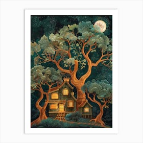 Fairy House In The Forest Art Print