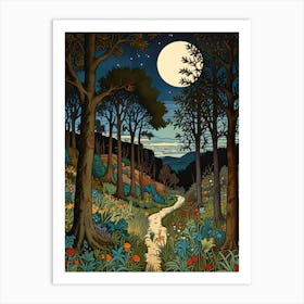 William Morris Path To The Moon 1 Art Print