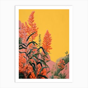 Boho Wildflower Painting Goldenrod 1 Art Print