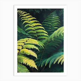 Giant Chain Fern Painting 3 Art Print