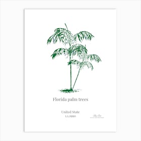 Florida Palm Trees 3 Art Print