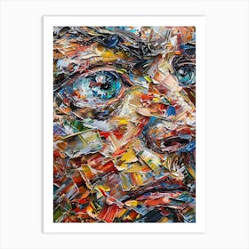 Face Of A Man 12 Art Print