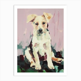 A German Shepherd Dog Painting, Impressionist 3 Art Print
