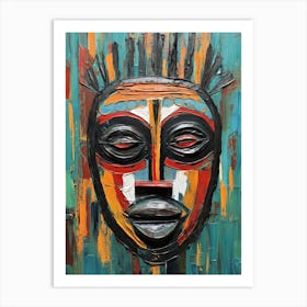 Whispered Legends; Tribal Mask Enigma Art Print