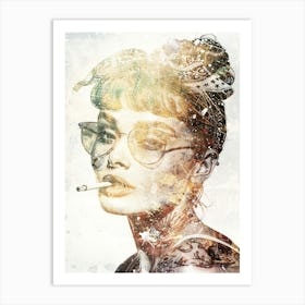 Poster Audrey Star Illustration Art 01 Art Print