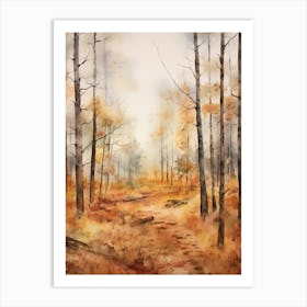 Autumn Forest Landscape Croatan National Forest 1 Art Print