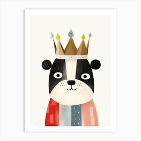 Little Badger 3 Wearing A Crown Art Print