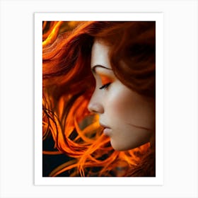 Fiery Hair Art Print