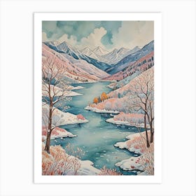 Pastel Winter Wonderland no1 Art Print