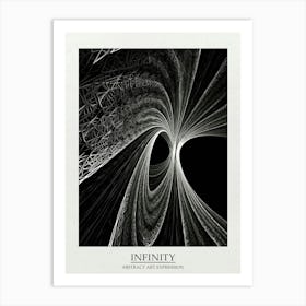 Infinity Abstract Black And White 8 Poster Art Print