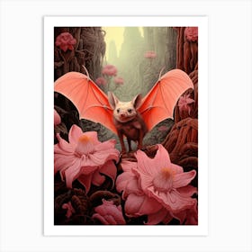 Malagasy Mouse Eared Bat Painting 4 Art Print