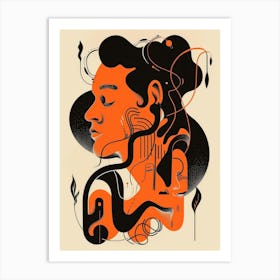 Abstract Portrait Of A Woman 59 Art Print