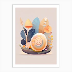 Garden Snail 1 Illustration Art Print