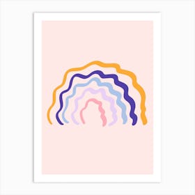 Wavy Rainbow Art Print