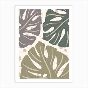 Monstera Leaves 1 Art Print